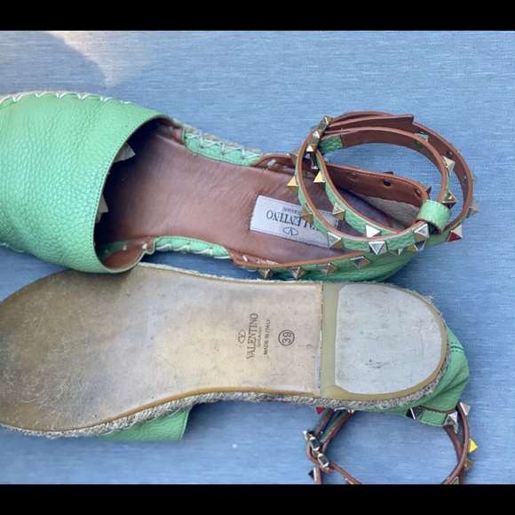 Valentino Espadrilles Rockstud 39 green - Picture 7 of 9